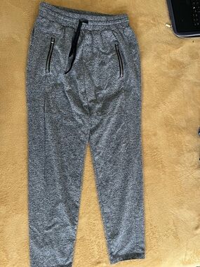 Athleta Heather Gray Zip-Pocket Jogger Pants